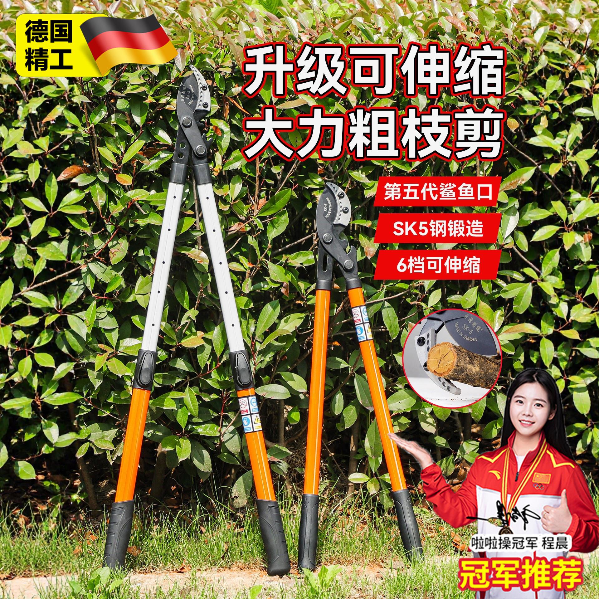 德国剪枝剪刀修枝果树专用园艺剪修剪神器省力修大枝强力粗枝剪刀图片