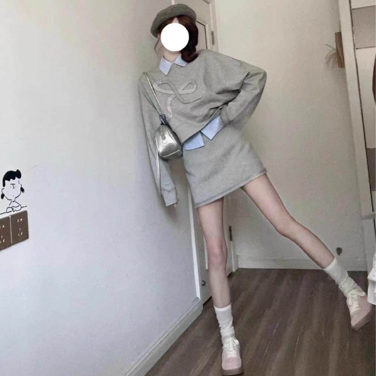 【三件套】蝴蝶结显瘦卫衣女2025春季新款半身裙一整套休闲运动,女装/女士精品,时尚套装,淘宝优惠券,粉丝福利购,淘宝优惠卷