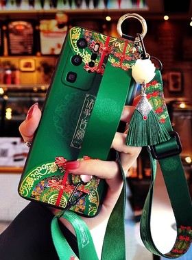 适用vivos30手机壳诸事皆顺S20/S19/S18/S17斜跨vivox90/x80/x70/x60磨砂vivo软y300/y200/y100中国风z5i/z3