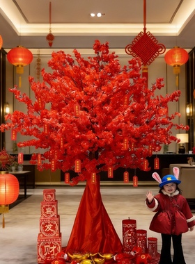 许愿树2026仿真樱花树商场装饰树婚庆摆件仿真树假树新年祈愿树