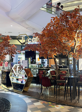 红枫树假树仿真树大型造景枫叶树装饰酒店公司商场橱窗造景树定制