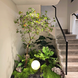 仿真海岛春花假树仿生绿植造景装饰仿真树玄关造景室内植物马醉木