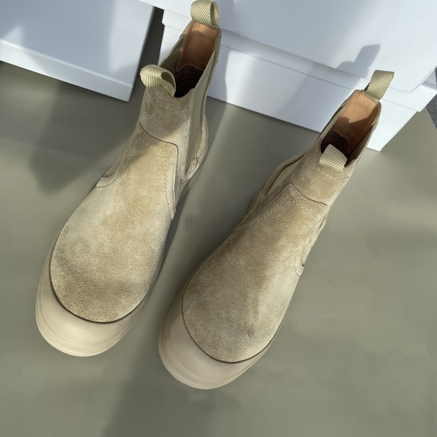 切尔西靴女英伦风烟筒靴粗跟圆头