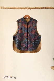 千椿物喜原创设计女重工刺绣民族风里外俩穿马甲