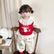 2025女童马甲T恤春季 打底衫 宝宝宽松上衣套装 5083婴儿春秋长袖