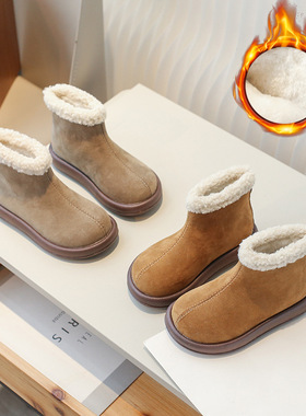 儿童雪地靴2025冬季新款女童棉靴加厚保暖大棉短靴软底宝宝马丁靴