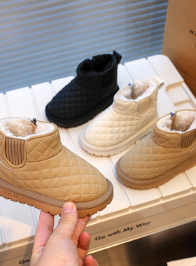 宝宝雪地靴女童冬季2023新款棉鞋学步鞋加绒鞋子幼童靴子男冬新鞋