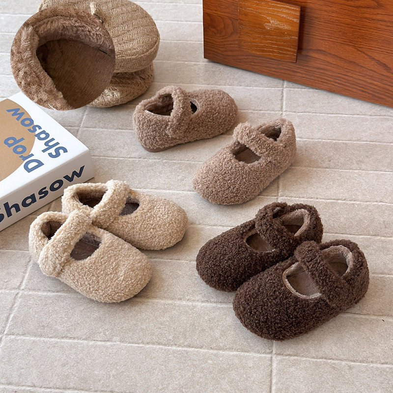 ins法式毛毛鞋2025秋冬季新款韩版女童加绒公主鞋软底豆豆鞋棉鞋,童鞋/婴儿鞋/亲子鞋,棉鞋,淘宝优惠券,粉丝福利购,淘宝优惠卷