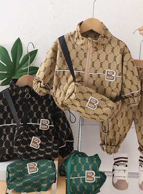 宝宝秋装套装2024新款男童春秋季洋气两件套0-5岁中小童外贸衣服