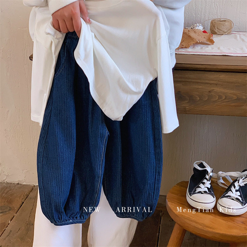 蒙田2025秋款童装儿童牛仔长裤男女童裤哈伦裤休闲裤子柔软舒适,童装/婴儿装/亲子装,裤子,淘宝优惠券,粉丝福利购,淘宝优惠卷