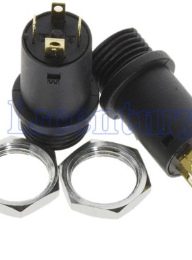 PJ-31640 带螺母 3.5耳机插座 四节镀金 双声道带麦立式 音频母座