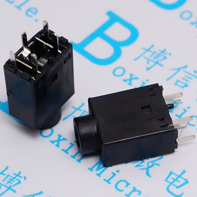 立式3.5PJ-358耳机插座音频黑色