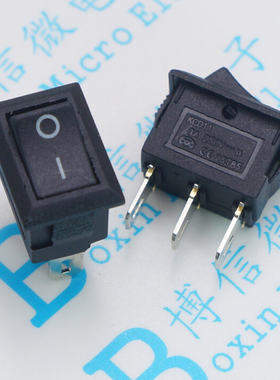 三脚 10*15 KCD11-3P 黑色 250VAC/3A 船型/船形开关 8*13.5