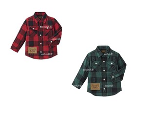 5302 4月超特价 衬衫 491 日本mikihouse纯棉格子长袖