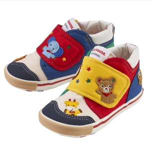 24年新款日本制mikihouse捉迷藏二段帆布鞋学步鞋11-9303-689