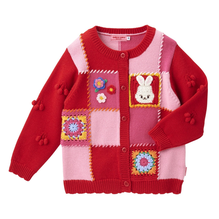 saku可爱编织小兔针织开衫