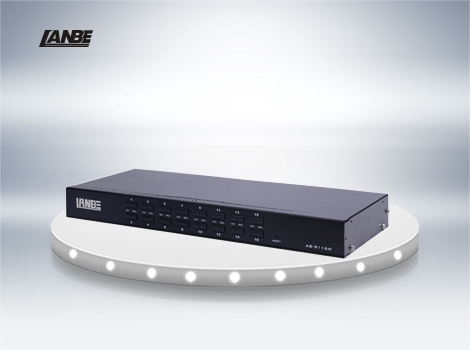 蓝宝LANBE AS-9108HA 8口高清KVM切换器USB自适应一套鼠标,键盘(USB)和显示器(HDMI)控8台计算机(带OSD菜单)