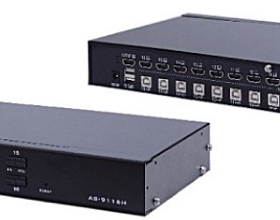 LANBE AS-9116HA 高清16口KVM切换器USB自适应 一套鼠标键盘(USB)和显示器(HDMI)控制16台计算机(带OSD菜单)