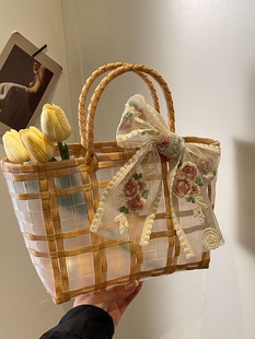 伴手礼女伴娘礼盒少女心高档ins生日礼物盒母亲节空盒篮子手提袋