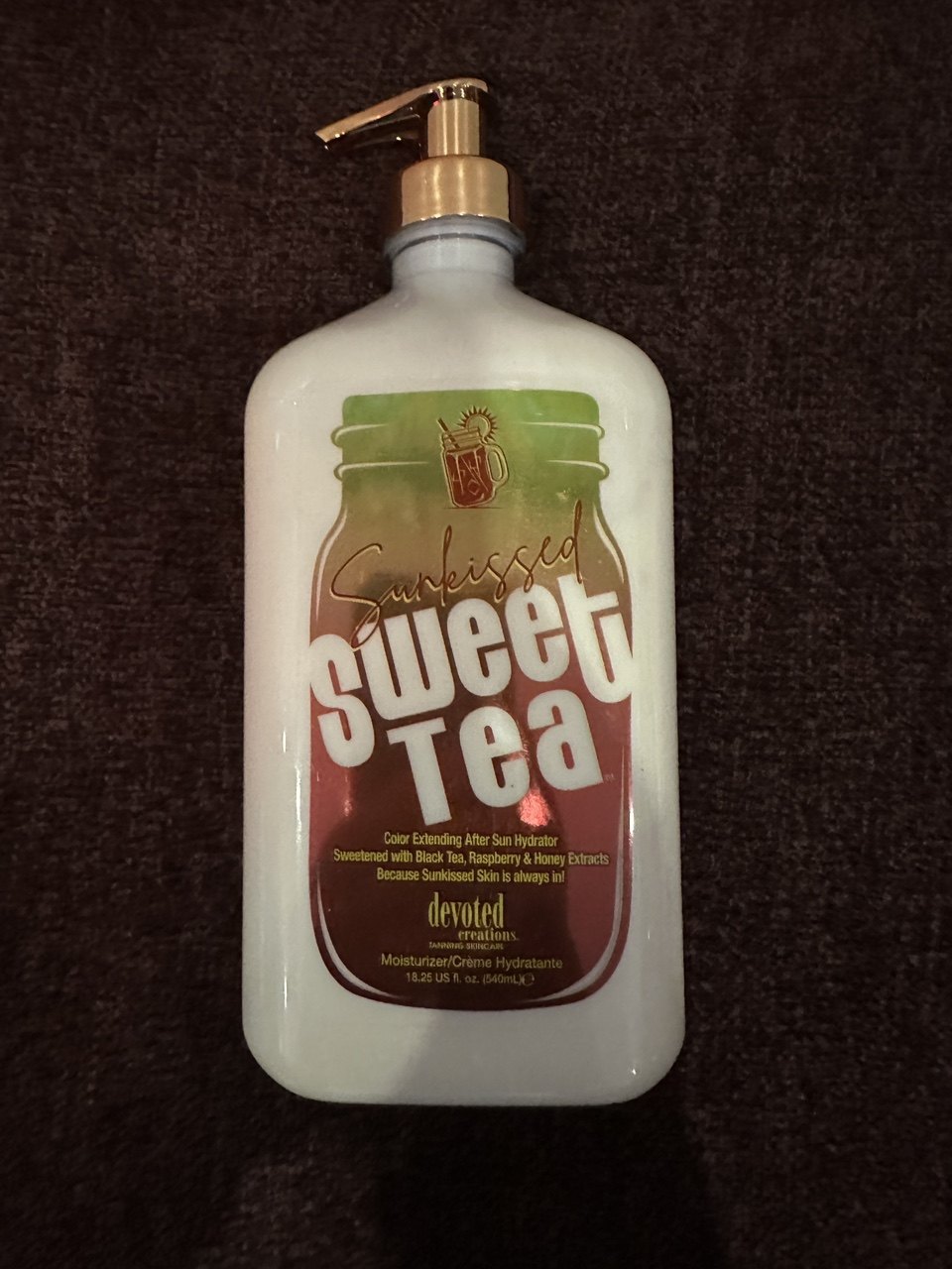 DC新品晒后红茶覆盆子抗氧化固色护色防褪色保湿身体乳液