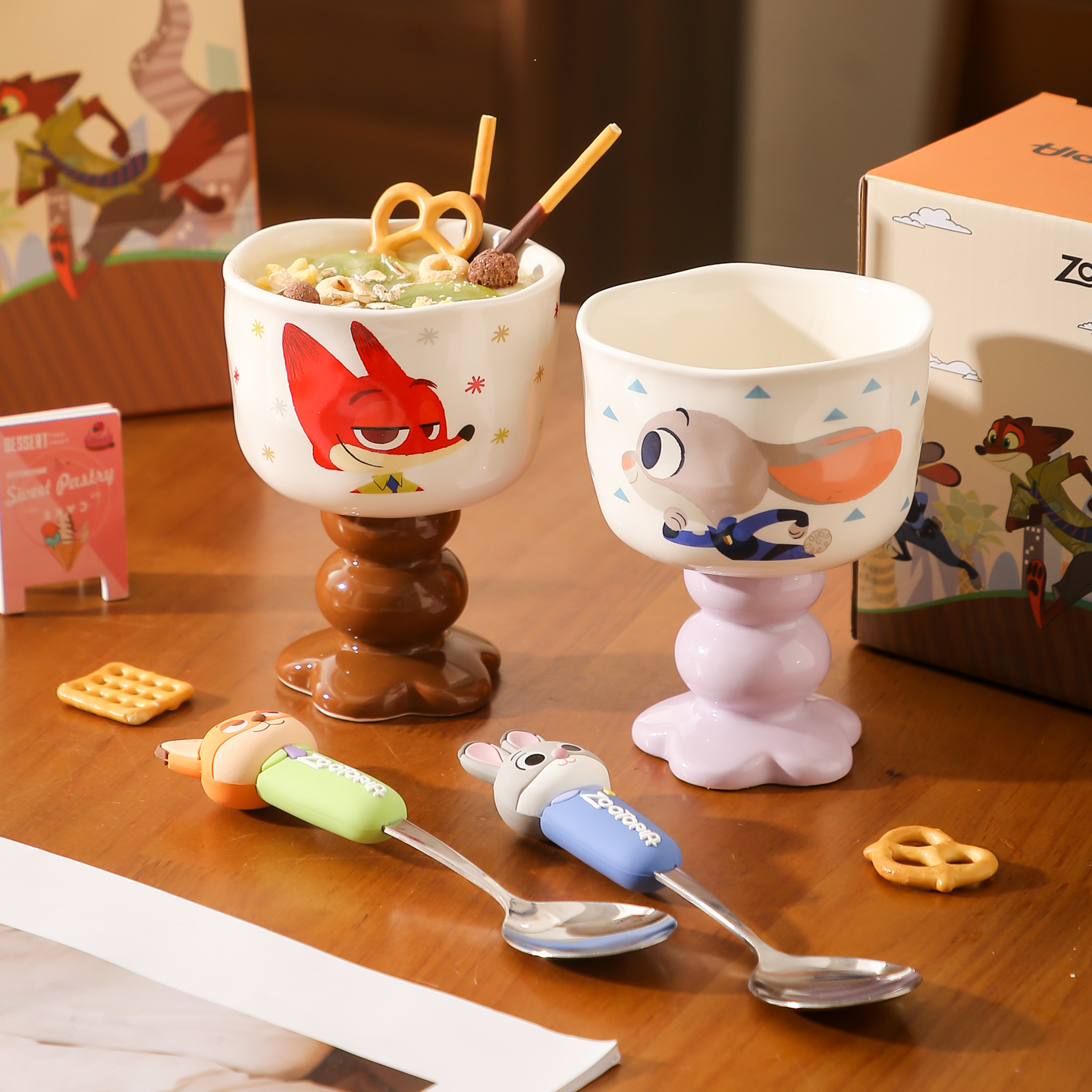 疯狂动物城马克杯情侣水杯甜品杯