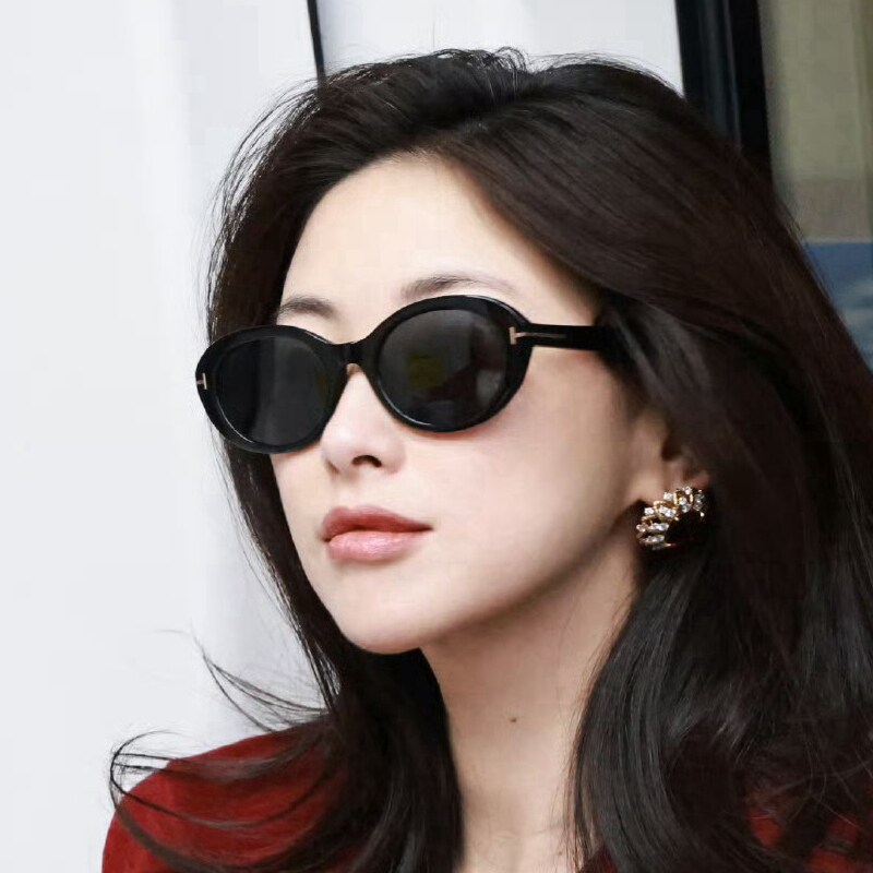 凯伦其高级感猫眼墨镜女防紫外线太阳镜欧美风复古板材框尼龙镜片