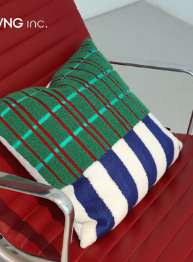 LIVING inc.琴键 多巴胺几何客厅沙发抱枕重工轻奢刺绣ins靠背垫