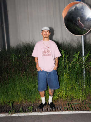 粉色骑行猴子速干T恤DERiLLEUR