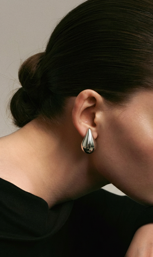 WZ&SILVER设计师款通体S925纯银大水滴耳饰高级小众简约百搭时尚,饰品/流行首饰/时尚饰品新,银饰耳饰,淘宝优惠券,粉丝福利购,淘宝优惠卷