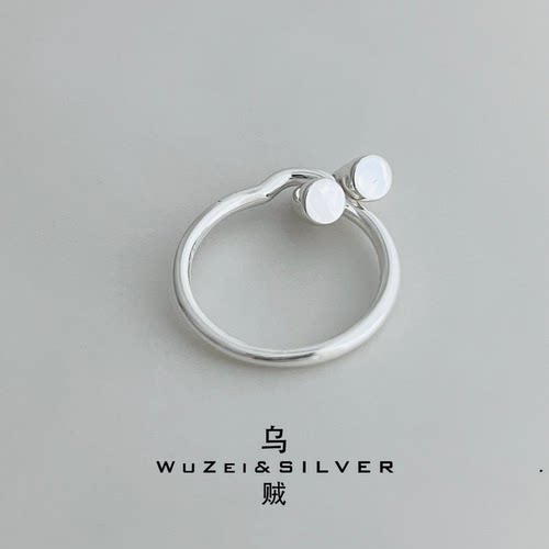 WZ&SILVER设计师款通体S925银马蹄实心戒指高级简约百搭时尚