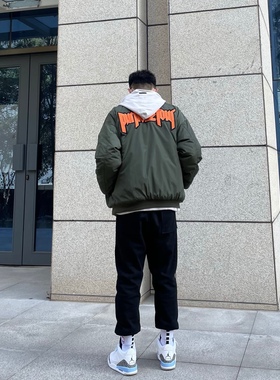 2024秋冬新款外套国潮牌刺绣宽松情侣网红飞行员棒球服领夹克男女