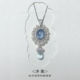 清露 原创设计海蓝宝托帕石珍珠项链纯银锁骨链叠戴轻奢送礼首饰