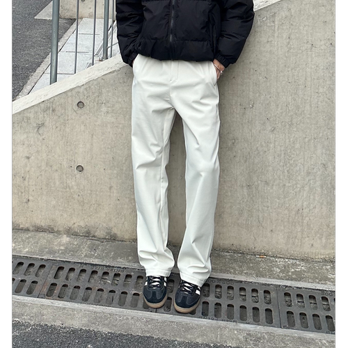 LIMOU冬季加绒加厚裤脚拉链直筒户外机能裤子训练裤男士长裤