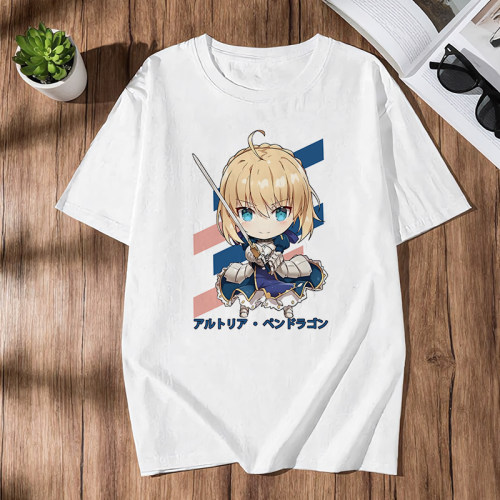 吾王saber命运fate短袖fgo冠位指定T恤宽松半袖衣服