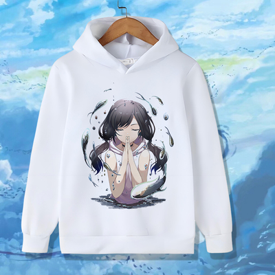 新海联名二次元动漫天气之子联名卫衣加绒冬季连帽外套趣味