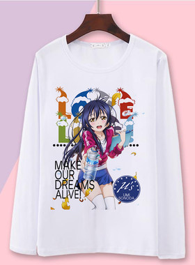 lovelive小鸟海未妮可动漫周边长袖T恤男女二次元衣服