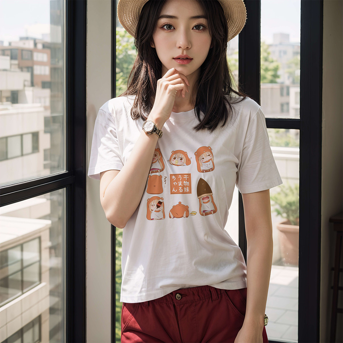 干物妹小埋 土间埋 二次元动漫周边衣服 男女夏季宽松短袖T恤服装