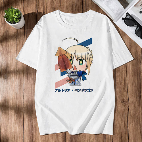 吾王saber命运fate短袖fgo冠位指定T恤宽松半袖衣服