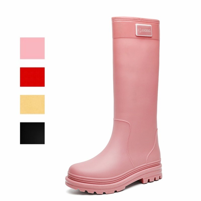 时尚外穿特高筒雨鞋防水防滑2025款长筒雨靴加厚牛筋底水鞋露营女