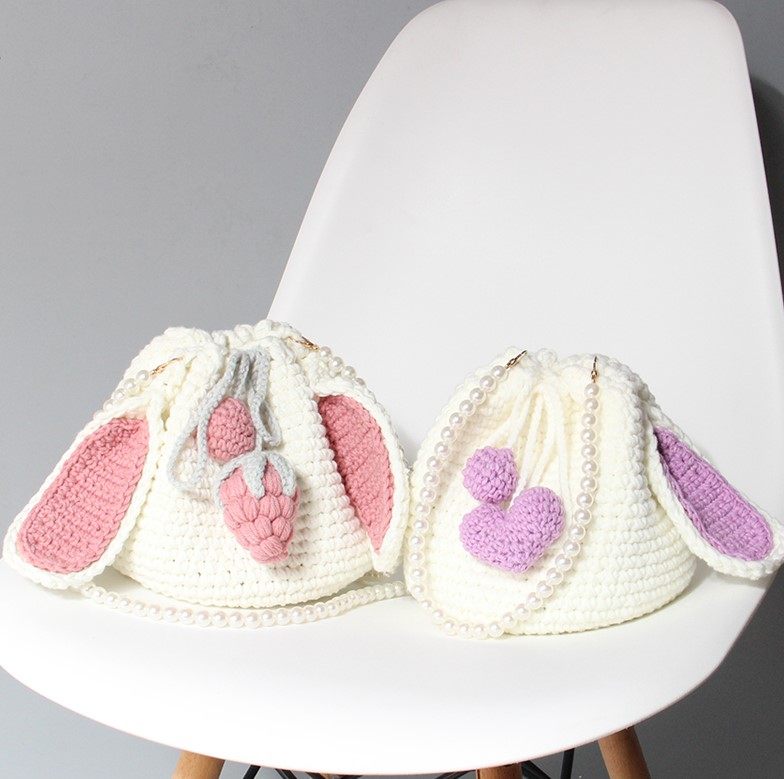 diy手工编织包包草莓兔子手提斜跨水桶包钩针材料包成品可爱自制,服饰配件/皮带/帽子/围巾,DIY编织材料包,淘宝优惠券,粉丝福利购,淘宝优惠卷