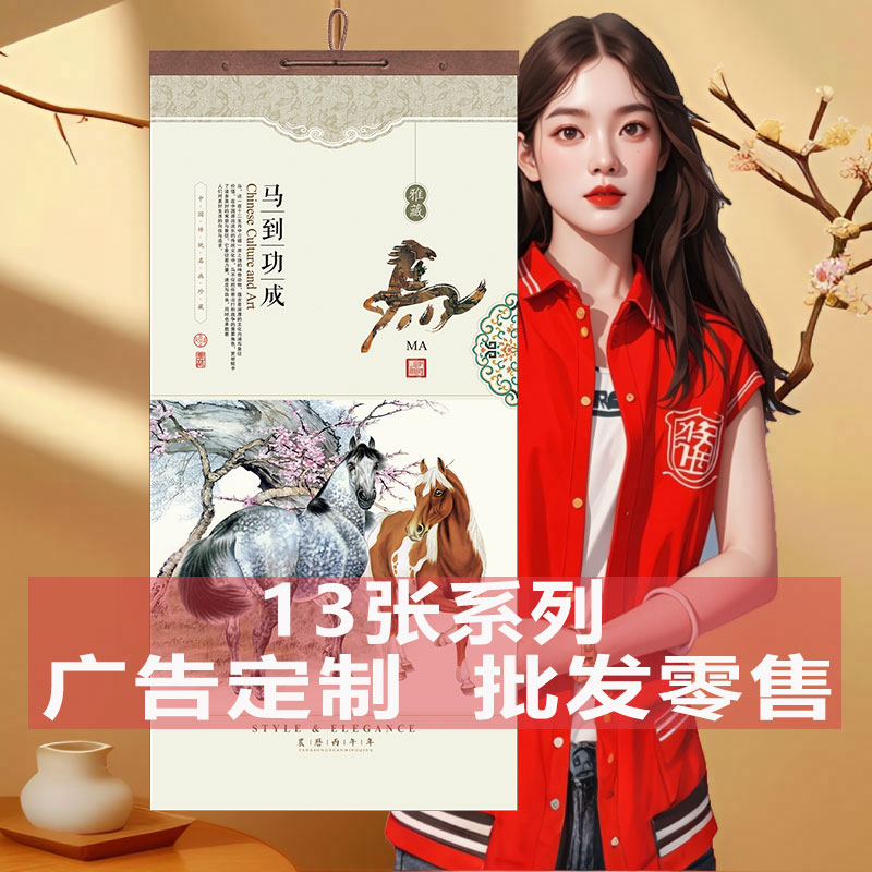 13张挂历定制2026年简约计划