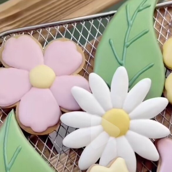 糖霜饼干定制小花叶子生日礼物伴手礼回礼公司年会活动礼品婚礼