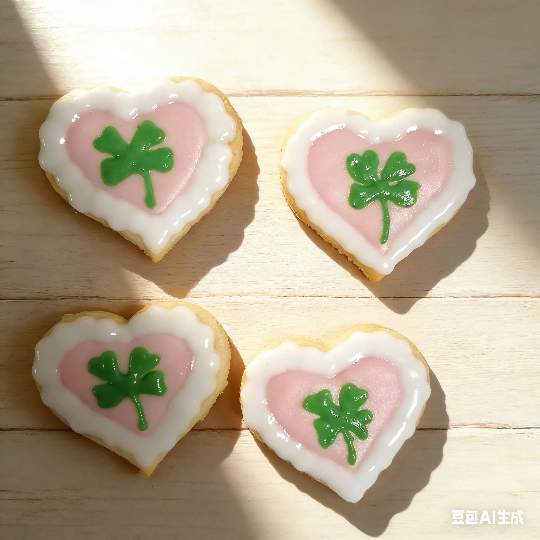 四叶草幸运糖霜饼干定制儿童生日礼物伴手礼回礼公司年会活动婚礼