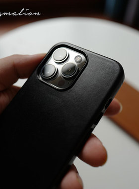 意大利Maryam马臀背皮适用于苹果15proamx手机壳磁吸真皮新品全包