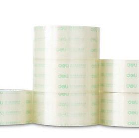 得力封箱胶带30203 4.8cm*60y透明胶带纸 透明度高 粘性强