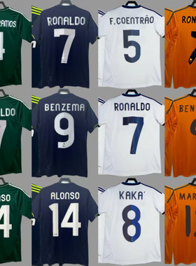 皇M复古足球服C罗纳尔多本泽马魔迪里奇迪马利亚贝尔卡卡球衣