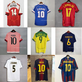 复古球衣阿根廷巴西班牙荷兰帕德国米利托雷斯AC英格兰桑托斯卡卡