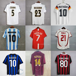 复古球衣足球服博卡卡奥科查托蒂AC罗马尔蒂尼日利亚日本国家队服