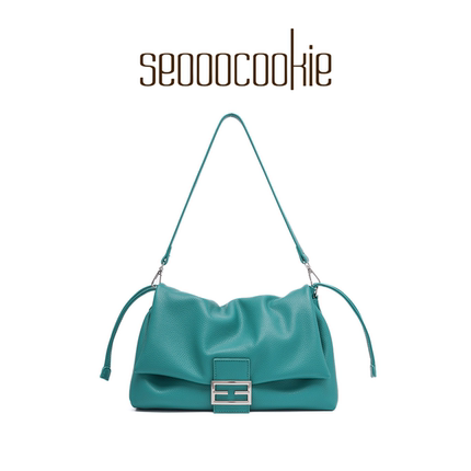 Seooocookie韩国2025新款小众高级感女士单肩腋下包包抽绳褶皱包
