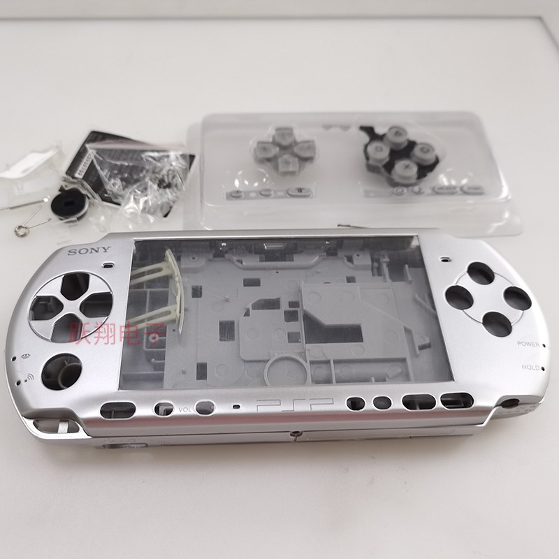 PSP3000机壳银灰色 psp游戏机替换外壳送按键贴纸螺丝配件全新-封面